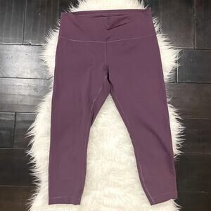 Lululemon Wunder Train High-Rise Crop 23" Grape Thistle Women's Size 14